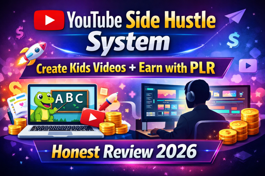YouTube Side Hustle System Review 2026 – Kids Videos + PLR Income