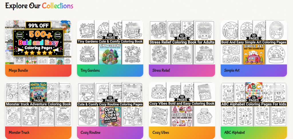 500+ Bold & Easy Coloring Pages